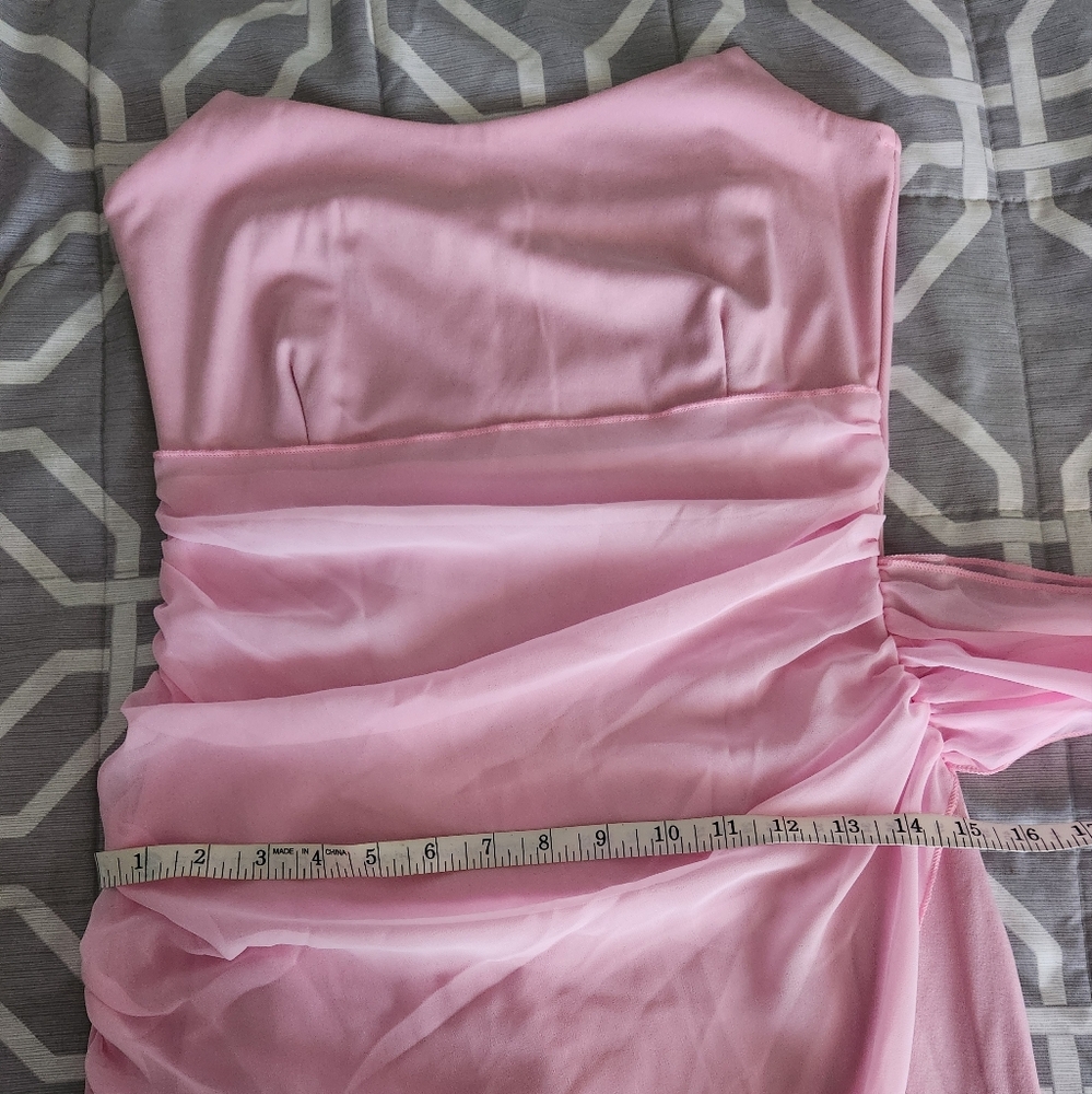 Pink Strapless Dress - Picture 4 of 5